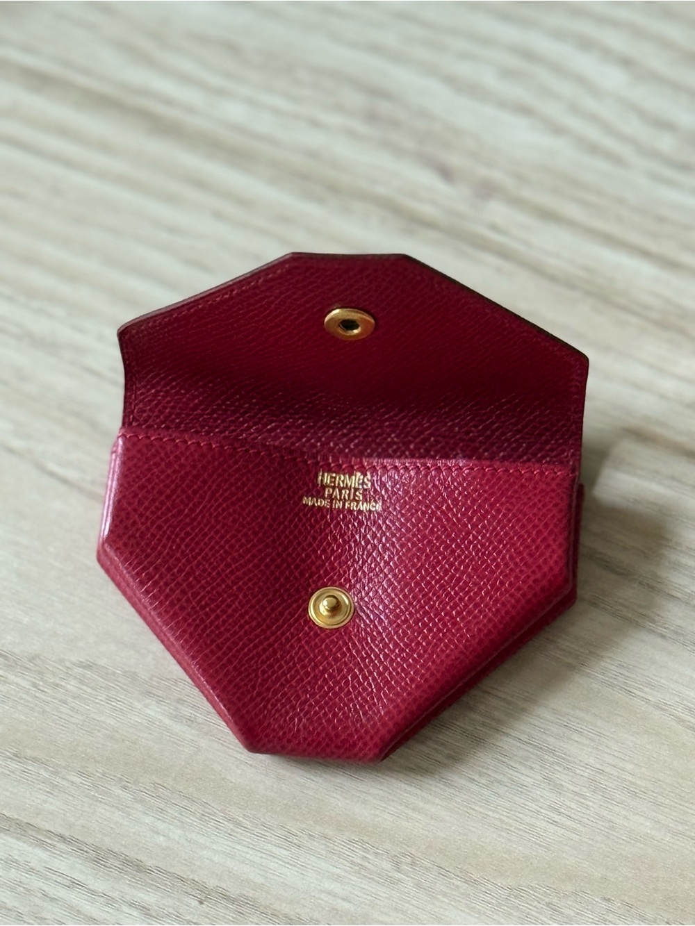 Hermés leather coin purse made in Paris France 🇫🇷 Pouch with Drawstring Dust Bag